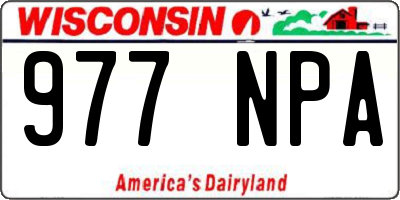 WI license plate 977NPA