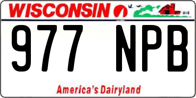 WI license plate 977NPB