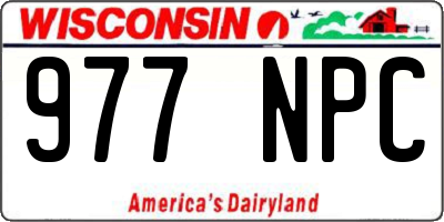 WI license plate 977NPC