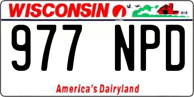 WI license plate 977NPD
