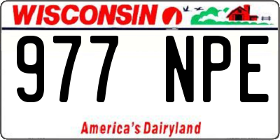 WI license plate 977NPE