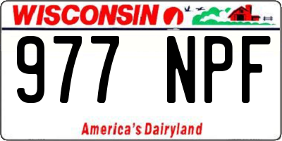 WI license plate 977NPF