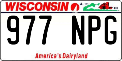 WI license plate 977NPG