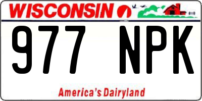 WI license plate 977NPK