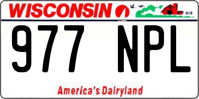 WI license plate 977NPL