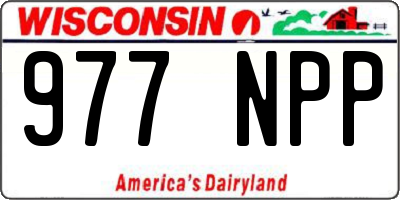 WI license plate 977NPP