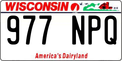 WI license plate 977NPQ