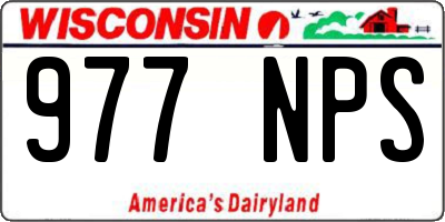 WI license plate 977NPS