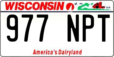 WI license plate 977NPT
