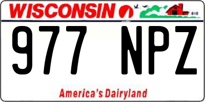 WI license plate 977NPZ
