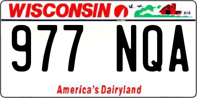 WI license plate 977NQA