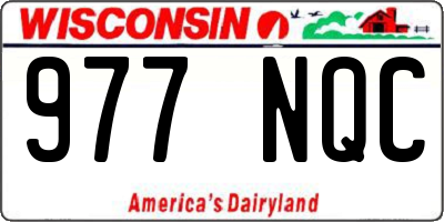 WI license plate 977NQC