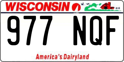 WI license plate 977NQF