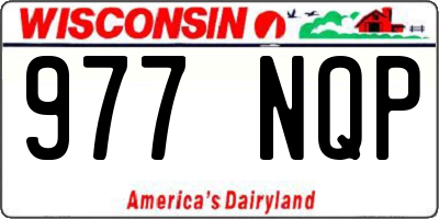 WI license plate 977NQP