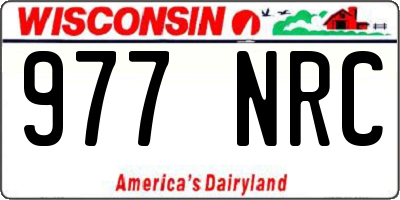 WI license plate 977NRC