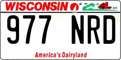 WI license plate 977NRD