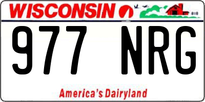 WI license plate 977NRG