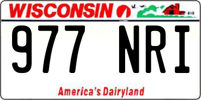 WI license plate 977NRI