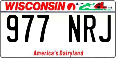 WI license plate 977NRJ
