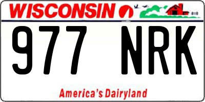 WI license plate 977NRK