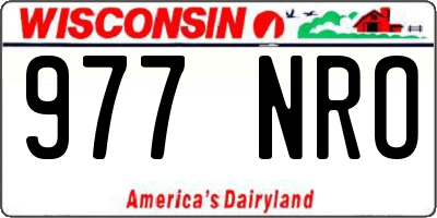 WI license plate 977NRO
