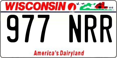 WI license plate 977NRR