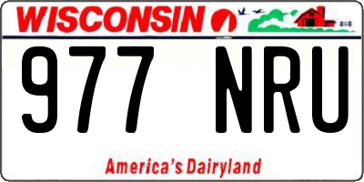 WI license plate 977NRU