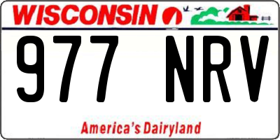WI license plate 977NRV