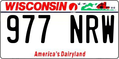 WI license plate 977NRW