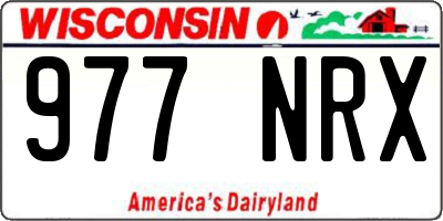 WI license plate 977NRX