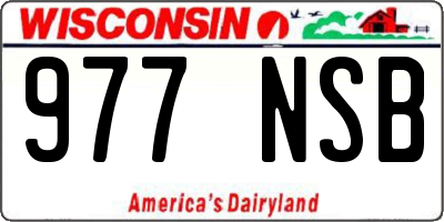 WI license plate 977NSB
