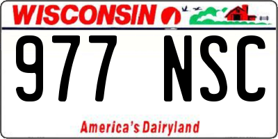 WI license plate 977NSC