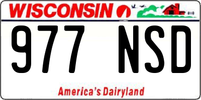 WI license plate 977NSD