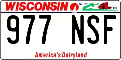 WI license plate 977NSF
