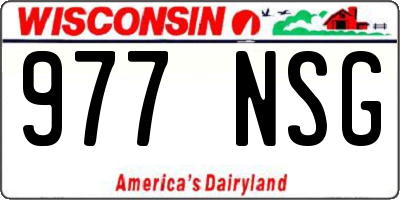 WI license plate 977NSG