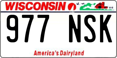 WI license plate 977NSK