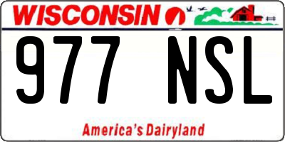 WI license plate 977NSL