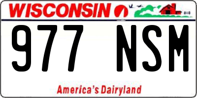 WI license plate 977NSM