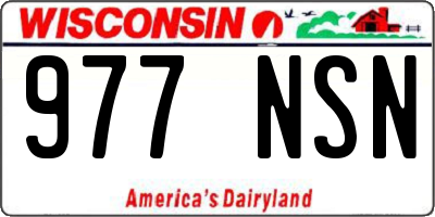 WI license plate 977NSN
