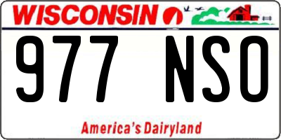 WI license plate 977NSO
