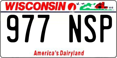 WI license plate 977NSP