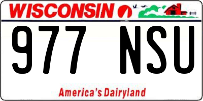 WI license plate 977NSU