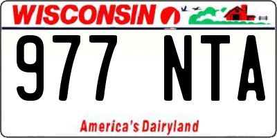 WI license plate 977NTA