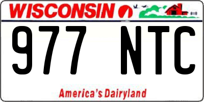 WI license plate 977NTC