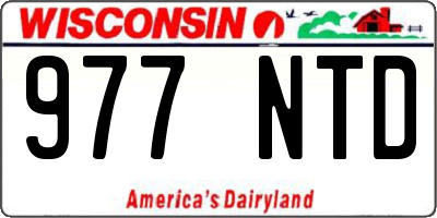 WI license plate 977NTD
