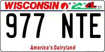 WI license plate 977NTE