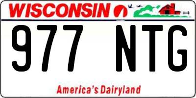 WI license plate 977NTG