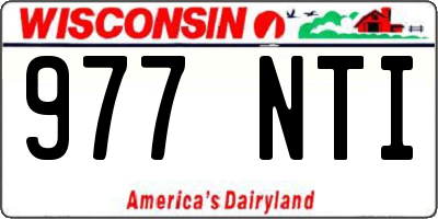WI license plate 977NTI