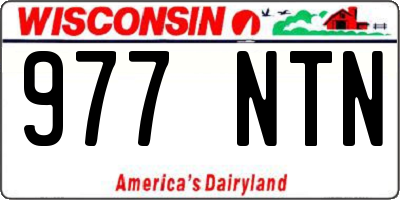 WI license plate 977NTN