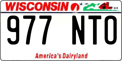 WI license plate 977NTO